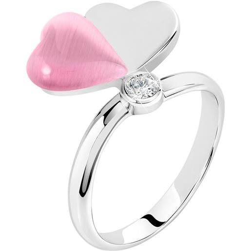 Morellato anello donna gioielli Morellato doppio cuore sasm12014
