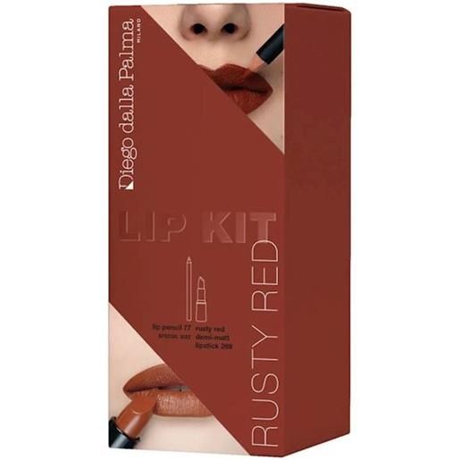 Diego Dalla Palma Milano rusty red lip kit. Rusty red lipstick + matita labbra 77 12 cm
