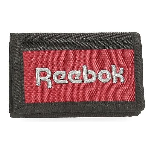 Reebok portland portafoglio nero 13x8x2,5 cm poliestere, nero, taglia unica, portafogli