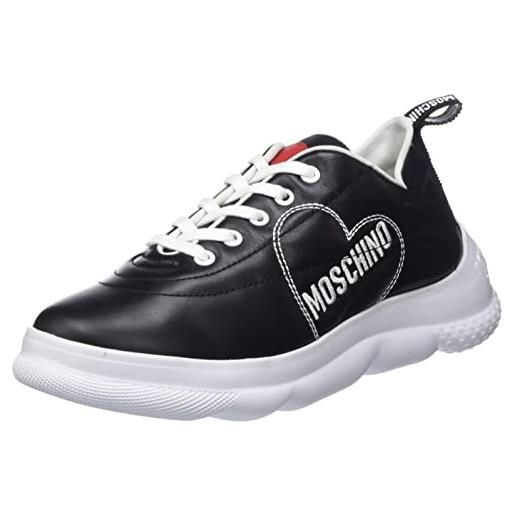Love Moschino, scarpe con lacci donna, nero, 39 eu