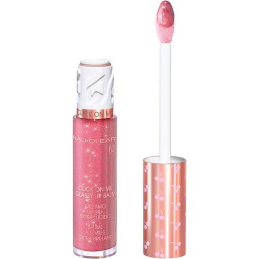 NAJ·OLEARI click on me glassy lip balm - balsamo labbra extra lucido 02 - rosa luminoso