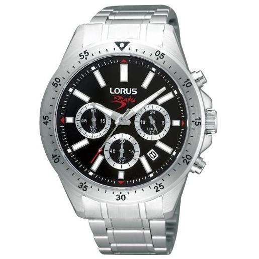 Lorus rt347ax9 - orologio da uomo, cinturino in acciaio inox, colore: argento, argento, bracciale