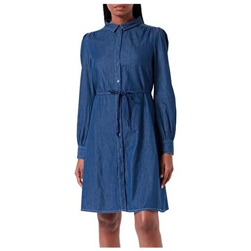 Noppies dress oberlin-maglia a maniche lunghe vestito, vintage blue-p146, 46 donna