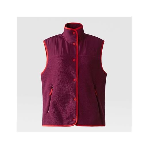 TheNorthFace the north face gilet in pile cragmont da donna boysenberry-fiery red taglia l donna