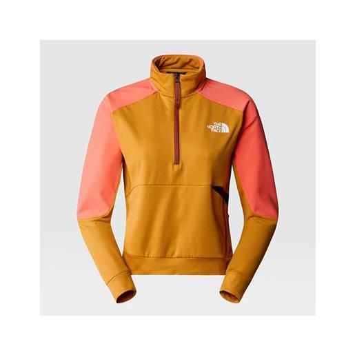 TheNorthFace the north face giacca kikash con cerniera a 1/4 da donna citrine yellow - radiant orange taglia l donna