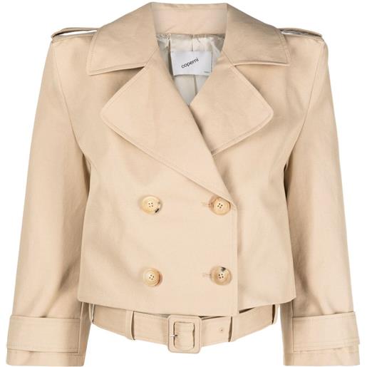 Coperni trench crop - toni neutri