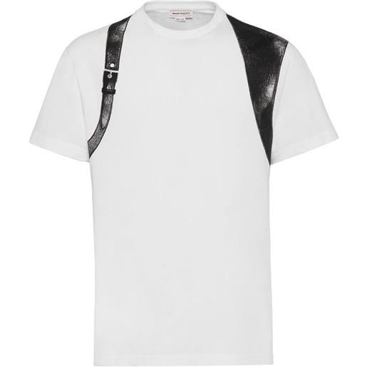 Alexander McQueen t-shirt con fibbia - bianco
