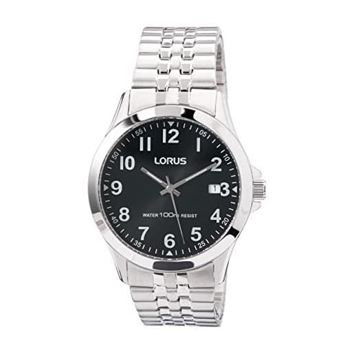 Lorus watches orologio analogico unisex con cinturino in placcato in acciaio inox rs971cx9