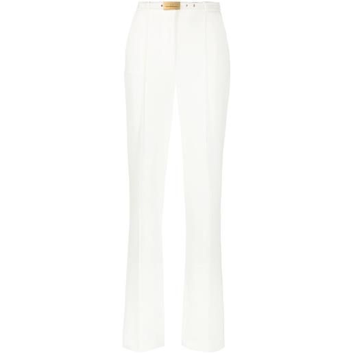 Elisabetta Franchi pantaloni con cintura - bianco