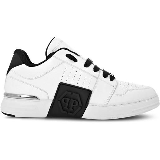 Philipp Plein sneakers royal street con logo goffrato - bianco
