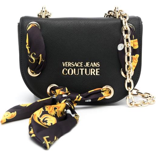Versace Jeans Couture borsa a spalla con stampa barocca - nero