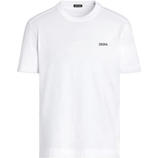 Zegna t-shirt con ricamo - bianco