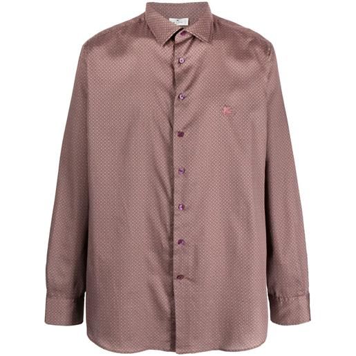 ETRO camicia con motivo geometrico - rosa