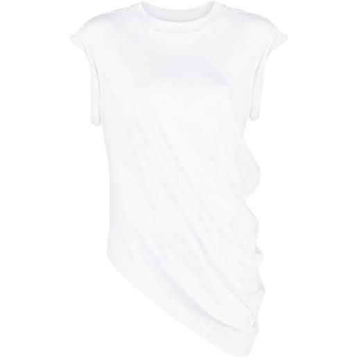 Alexander McQueen t-shirt asimmetrica - bianco