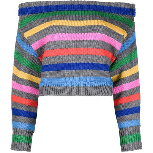 Monse maglione corto con spalle scoperte - multicolore