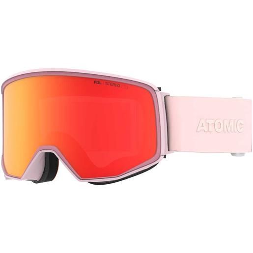 Atomic four q stereo ski goggles rosa red stereo/cat3