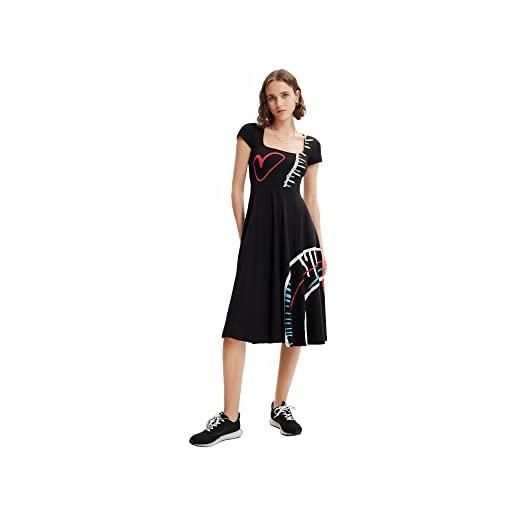 Desigual vest_lisa 2000 dress, nero, l donna