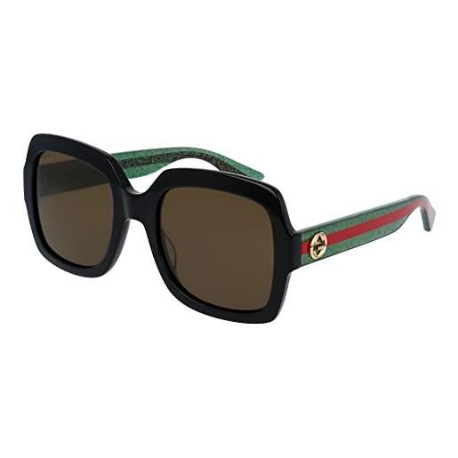 Gucci occhiali da sole gg0036sn black/brown 54/22/140 donna