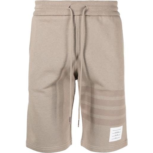 Thom Browne pantaloni sportivi con dettaglio a 4 righe - toni neutri