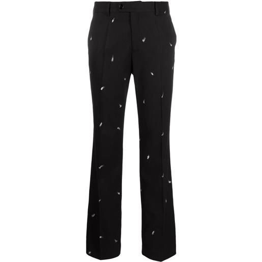 MM6 Maison Margiela pantaloni sartoriali con effetto vernice - nero