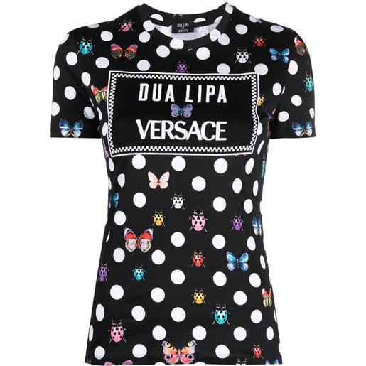 Versace t-shirt butterflies Versace x dua lipa - nero