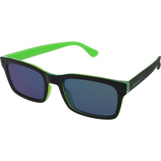 Havaianas caetano 7zj/z9 | occhiali da sole graduati o non graduati | unisex | plastica | rettangolari | nero, verde | adrialenti