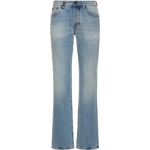 SAINT LAURENT jeans cassandre in denim di cotone