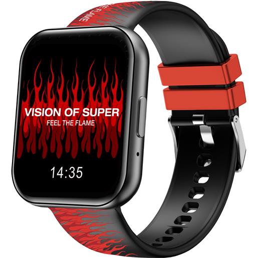 Celly smartwatch Celly vision of super 1.81'' nero/rosso [vossmartwatch]