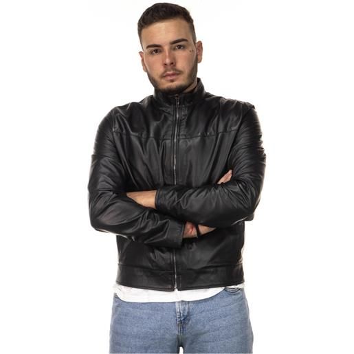Leather Trend vidal - giacca uomo nera in vera pelle