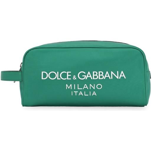 Dolce & Gabbana trousse da bagno nero con stampa - verde