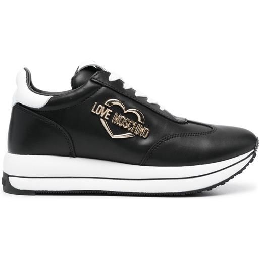 Love Moschino sneakers con placca logo - nero