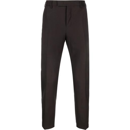 PT Torino pantaloni sartoriali con vita media - marrone