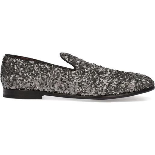 Dolce & Gabbana slippers con paillettes - nero