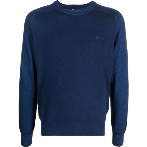 ETRO maglione con ricamo - blu