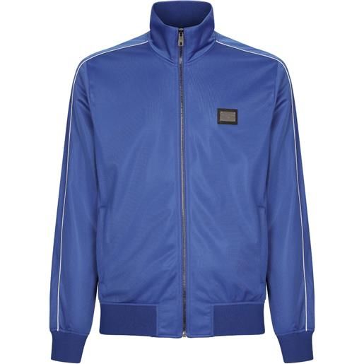 Dolce & Gabbana giacca con placca logo - blu