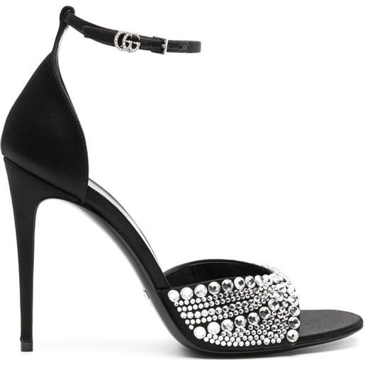 Gucci sandali con cristalli 100mm - nero