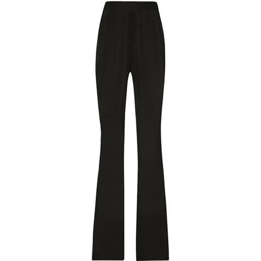 Dolce & Gabbana pantaloni svasati semi trasparenti - nero