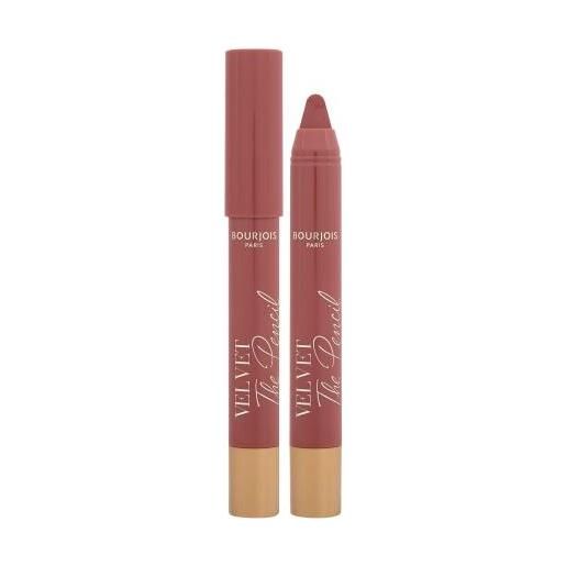 BOURJOIS Paris velvet the pencil rossetto waterproof e a lunga durata in una matita 1.8 g tonalità 04 less is brown