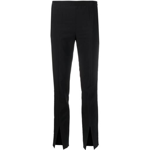 Genny pantaloni con spacco crop - nero