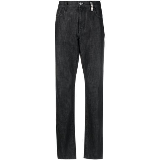Moschino jeans slim con lavaggio scuro - nero