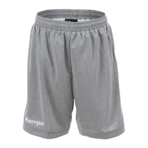 Kempa core 2.0 - pantaloncini unisex per bambini, unisex - bambini, pantaloncini da bambino. , 200309706, grigio scuro mélange, 116 (xxs)