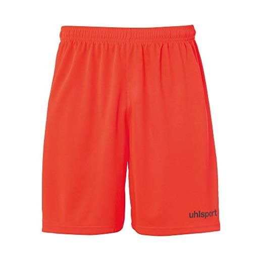 uhlsport center basic shorts without slip campo adulto unisex, rosso, s