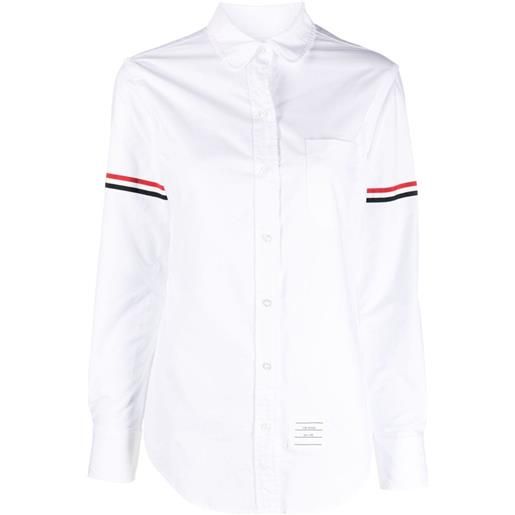 Thom Browne camicia con banda rwb - bianco