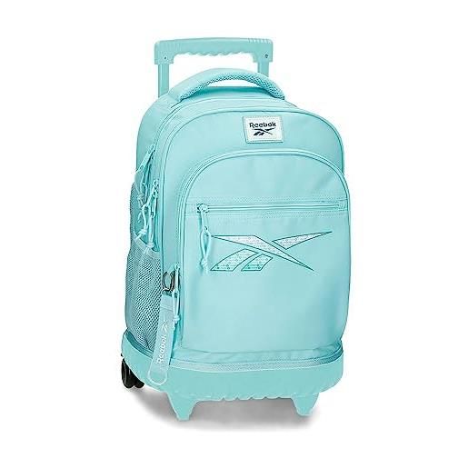 Reebok ann zaino compact 2 ruote blu 32x43x21 cm poliestere 28,9l, blu, taglia unica, zaino compact 2 ruote