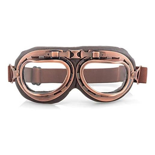 evomosa occhiali da motocicletta occhiali da moto antipolvere antivento retrò per occhiali protettivi (t color)