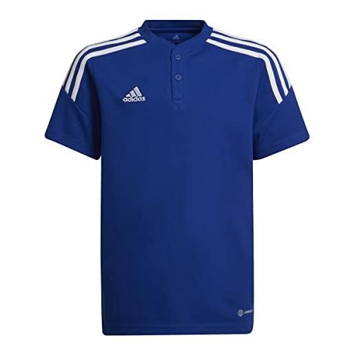 adidas unisex - bambini e ragazzi polo shirt (short sleeve) con22 polo y, team royal blue, hg6308, 164