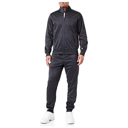 Champion legacy tracksuits all day active tuta sportiva, nero, xl uomo