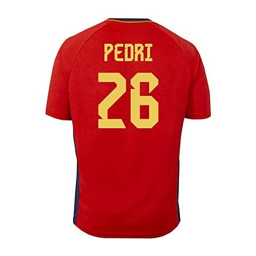 smartketing rfef - mini kit ufficiale nazionale spagnola di calcio | prima equipaggiamento spagna mondiale 2022 - pedri dorsal 26 | taglia 10 anni