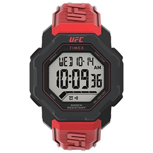 Timex orologio Timex ufc strength knockout da uomo 48 mm con cinturino in resina rosso tw2v88200