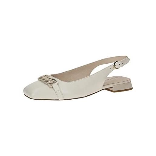 CAPRICE 9-9-29400-20, decolleté sling donna, beige (white matt), 38 eu